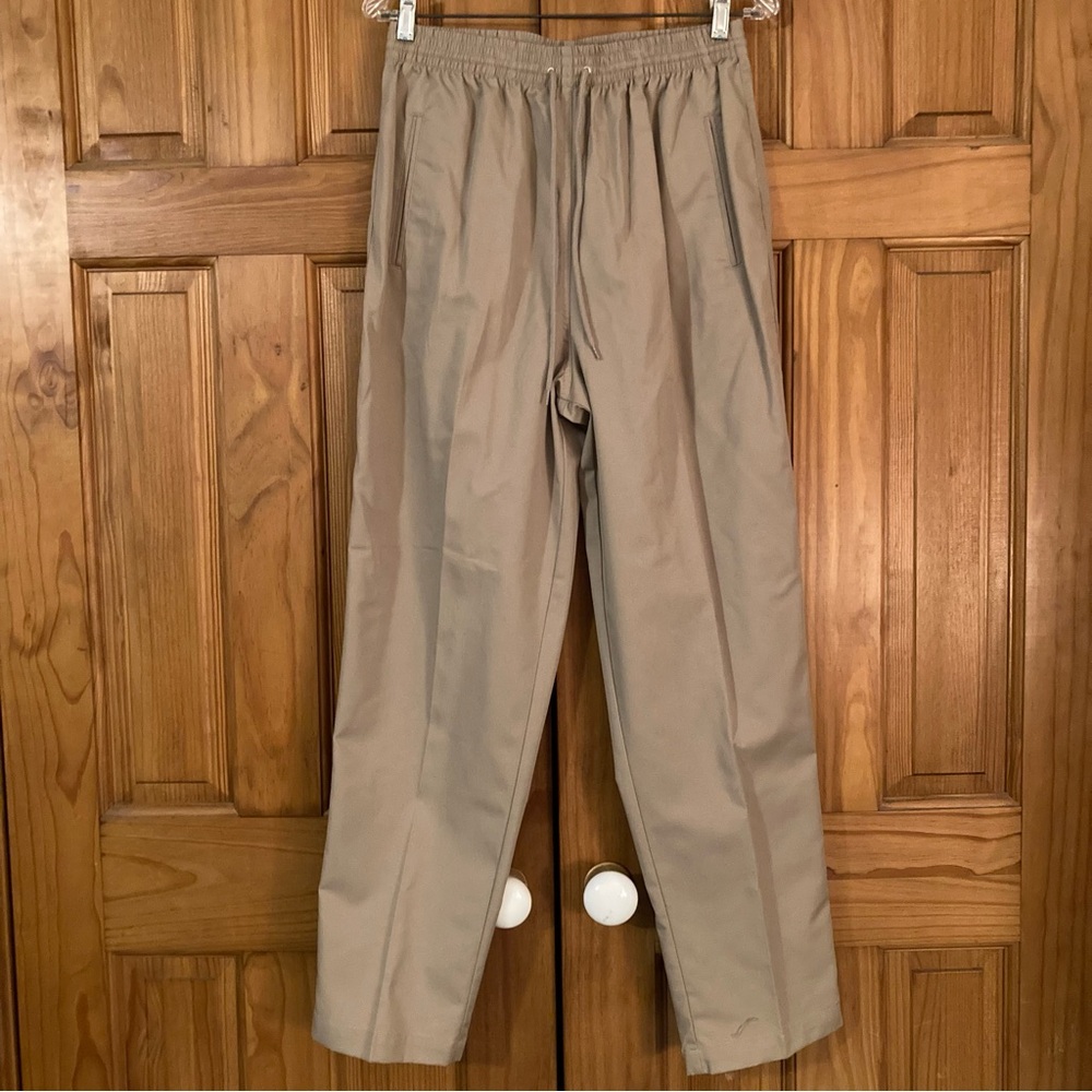 NWOT Jenny Buchanan Vintage 80s 90s Pull On Pants Elastic Waist Tan Size 12